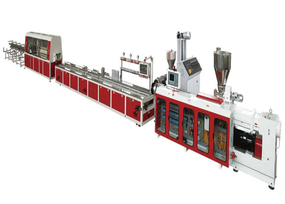 Van de de Schroefextruder van JWELL Kegel Tweeling van de het Profieluitdrijving van pvc WPC de Machinecomité die Machine maken