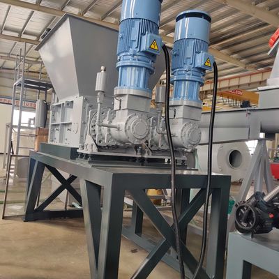 HDPE Blauwe Trommel Schuimcontainer Vier Schachtas Plastic Recyclingsontvezelmachine